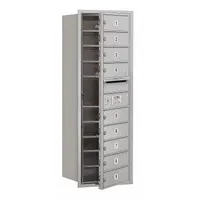 Mailbox: 4C, 9 Doors, Horizontal, 41 3/8 in H x 17 in W x 16 1/2 in D, Recessed Mounting, Lockable (MPN 3711S-09AFU)