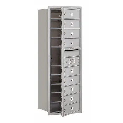 SALSBURY INDUSTRIES Mailbox: 4C, 9 Doors, Horizontal, 41 3/8 in H x 17 in W x 16 1/2 in D, Recessed Mounting - Multi-Unit Mailboxes