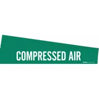 Pipe Marker: Compressed Air, Green, White, Fits 2 1/2 to 7 7/8 in Pipe O.D., 1 Pipe Markers, 5 PK (MPN 7059-1-PK)