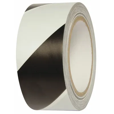 INCOM MANUFACTURING Floor Marking Tape: Gen Purpose, Striped, Black/White, 2 in x 54 ft, 5.5 mil Tape Thick - General Purpose Floor Marking Tape