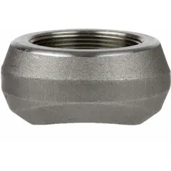 This carbon steel pipe fitting features a female NPT threaded connection on one end and a female socket weld connection on the other, designed for high-pressure industrial piping systems. The 1 in x 3 in size accommodates threaded and socket weld joints, providing a leak-resistant connection in applications such as oil and gas, chemical processing, and power generation.