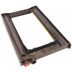 Condensate drain pan for HVACR systems. Collects and directs condensation from evaporator coils to a drain line. Used in commercial and industrial HVAC equipment to prevent water damage and mold growth.
