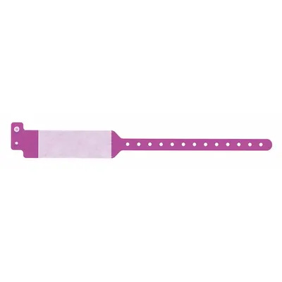 ID Wristband: No Legend, 11 3/4 in Overall Lg, 1 5/8 in Overall Wd, Plastic - Security Wristbands