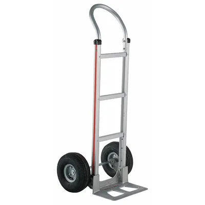 MAGLINER General Purpose Hand Truck: 500 lb, Flow-Back, Silver, Aluminum, Pneumatic - Corrosion-Resistant Hand Trucks