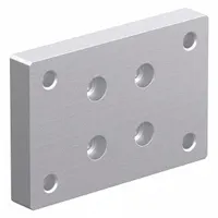 Base Plate: 10 Series, Aluminum, 2 1/2 in x 1/2 in x 3 3/4 in, Drop-In, Quad, Adj (MPN 2418)