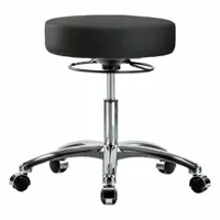 Stool: Vinyl, Ht Range 18 1/4 in to 23 1/4 in, 17 in Seat Wd, 17 in Seat Dp, 0 Glides, 5 Casters (MPN BR-VDHSO-CR-CC-8540)