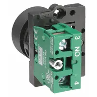 DAYTON Flush Push Button Operator: Non-Illuminated, Flush Profile, Non-Metallic, 22 mm, 1NO