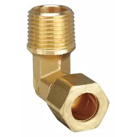 PARKER Compression Fitting Elbow: 1/2 in OD x 1/2 in Pipe Fitting Size, Compression x MNPT, 10 PK (MPN 169C-8-8)