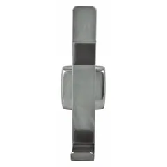 This BRADLEY bathroom hook is constructed from stainless steel with a bright polished finish. It includes mounting screws for installation. Suitable for hanging coats, towels, or robes in restrooms and other areas where a corrosion-resistant hook is needed.