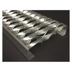 APPROVED VENDOR Ladder Tread Channel, Serrated, Steel, Channel Type