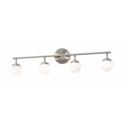 AFX INC. Pearl 4 Light LED Vanity: Satin Nickel, 1,565 lm_1,800 lm, 3000K, 21 W - Pearl Vanity Lights