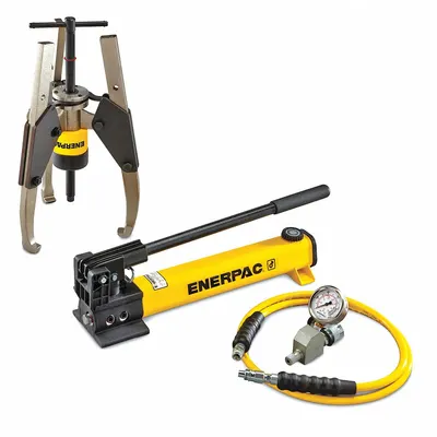 ENERPAC Hydraulic Puller Set: 14 ton Capacity with Attachments - Ram Puller Sets