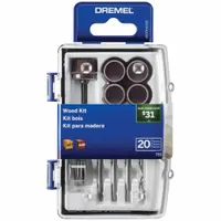 DREMEL Wood Working Rotary Accessory Kit: Wood Working Rotary Accessory Kit, 20 Pieces (MPN 733-01)