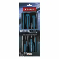VESSEL TOOLS Set with Paper Box: 1-10 Pieces, 6 Pieces, JIS/Slotted Tip, 5 3/4 in Overall Lg, Box (MPN 9006PB)