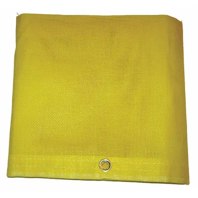 MAURITZON Tarp: 12 ft Lg, 7.75 ft Wd, Std Duty, 5 mil, Vinyl, Yellow, 10 oz/sq yd - Mesh Tarps