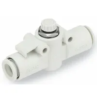 SMC Speed Control Valve: In-Line Fitting, Hex Screw, 3/8 in Valve Body Size, 12 mm Tube, Meter In (MPN AS3002F-12)