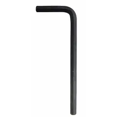 L-shaped hex key with a 5/32 in SAE tip size, short length, made of alloy steel with a black oxide finish. Includes 2 tips. Used for turning hex socket screws in machinery assembly and maintenance.