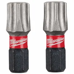 This 2-pack of insert Torx bits features a T50 size with a hex shank for use with power tools. Made from alloy steel, they are suited for driving Torx fasteners in assembly and maintenance tasks.