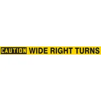 Safety Sign: Vinyl, Adhesive Sign Mounting, 2 in x 24 in Nominal Sign Size, Not Retroreflective