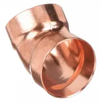 NIBCO Sweat Fitting Elbow: 1 1/2 in CTS x 1 1/2 in CTS, Cup x FTG, Drain/Vent, Wrot Copper (MPN 906-11/2)