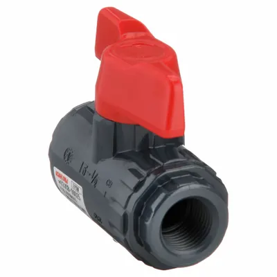 ASAHI Manual Two-Way Ball Valve: 1/2 in, PVC, Straight, 150 psi Max. Pressure (CWP) - PVC Ball Valves