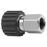 MOSMATIC Rotary Union: Straight, Nickel-Plated C38500 Brass, 1 Passages, M22x1.5 Stationary Port (MPN 70.154)