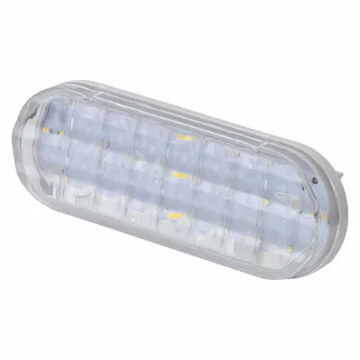GROTE Back-Up Light: LED, Backup/Reverse Light, Clear, Oval, 2 1/4 in Overall Ht - Backup/Reverse Lights