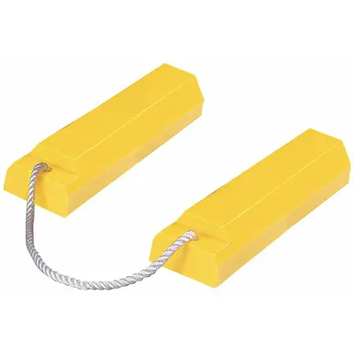 CHECKERS Wheel Chock: Urethane, 17 3/8 in Overall Lg, 9 1/2 in Overall Wd, 2 3/8 in Overall Ht - Aircraft Wheel Chocks