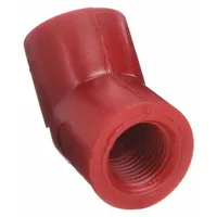 Pipe Elbow: 45° Elbow, Polyvinylidene, 1/2 in x 1/2 in Fitting Pipe Size, Female NPT x Female NPT (MPN 650633-1/2)