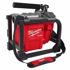 This cordless sectional drain cleaning machine operates on the M18 platform, using six cable sections to clear blockages in pipes up to 6 inches in diameter. It is suited for residential and commercial drain lines where portability and cord-free operation are required. As a bare tool, it requires an M18 battery and charger, sold separately.