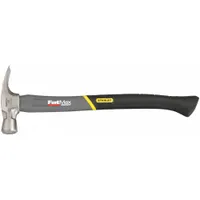 Straight Claw Hammer: Steel, Textured Grip, Graphite Handle, 22 oz Head Wt, 19 in Overall Lg, Milled (MPN 51-021)