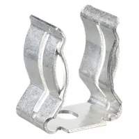 Panel-mounted fuse clip designed to hold cylindrical fuses with a 1 1/16 in diameter. Rated for a maximum current of 60 A. Suitable for use in industrial control panels, power distribution systems, and electrical enclosures for secure fuse retention and electrical connection