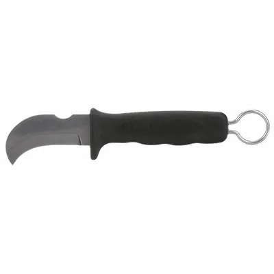 KLEIN TOOLS Skinning Knife: 8 in Overall Lg, 3 in Blade Lg, Hooked Blade, Steel, 6 - 8 in - Wire-Stripping Knives