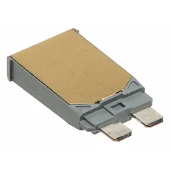 Plug-in mount automotive circuit breaker from the CB221 series. Rated for 14V DC with an interrupt rating of 225 A at 14V DC. Features a blade terminal connection and Type I ATC footprint. Suitable for protecting wiring and components in automotive electrical systems.