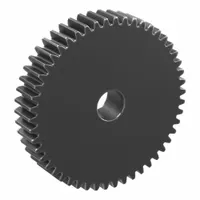 Hubless Spur Gear: Module m 2, 50 Teeth, 18 mm Bore Dia, Black Oxide Coated Carbon Steel, Plain Bore (MPN SSA2-50)