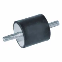 JW WINCO Vibration-Isolating Mount: Cylindrical, Natural Rubber, Male x Male Style, M8 Thread Size (MPN 351-40-40-M8-SS-55)