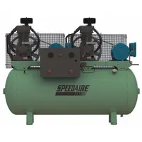 SPEEDAIRE Electric Air Compressor: 5 hp, 2 Stage, Horizontal, 120 gal, 33.2 cfm, 175 psi, Base Model