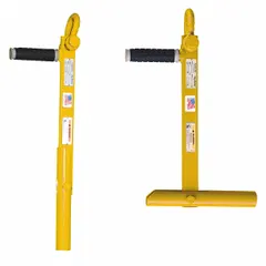 Pipe pick for lifting and positioning large-diameter pipes. Minimum pipe diameter 16 in, lifting hole diameter 3 1/4 in. Suitable for material handling in industrial settings.