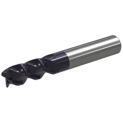 WIDIA Corner Chamfer End Mill: Carbide, TiAlN Coated, 4 Flute, 4 mm Mill Dia - Fast-Cutting Carbide Corner-Chamfer End Mills for Steel & Cast Iron