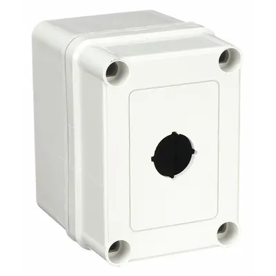 HOFFMAN Push Button Enclosure: 22mm, 1 Holes, Non-Metallic - Enclosures for 22mm Operators