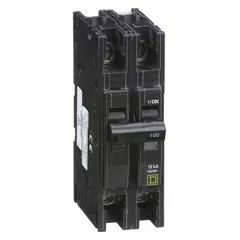 Single-phase, unit-mount miniature circuit breaker rated 100 A at 120/240V AC. 2-pole design with a maximum interrupting rating of 10kA at 120/240V AC. Suitable for overcurrent protection in air conditioning and refrigeration equipment.