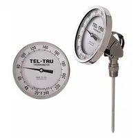 TEL-TRU Dial Thermometer: -40°F to 160°F, +/- 1% Accuracy, 15 in Stem Lg, Fahrenheit (MPN AA575R-1553)