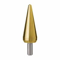 RUKO TOOLS Tube and Sheet Drill: 5 mm to 22.5 mm, TiN-Coated HSS, 3-Flats Shank (MPN 101022T)
