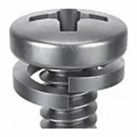 SEMS Screw: Split Lock, #4-40 Thread Size, 1/2 in Lg, Stainless Steel, Passivated, Pan, 25 PK (MPN 1-PPL-4C-50)