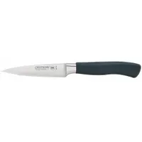 CRESTWARE Paring Knife: Straight, 3 1/2 in Overall Lg, Steel Blade, Santoprene Handle, Black Handle (MPN KN102)