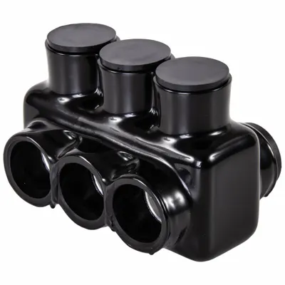 POLARIS Multitap Connector: 3 Port, Double-Sided Entry, 6 AWG – 600 kcmil Wire Size - Dry-Location Double-Sided Entry Multitap Connectors