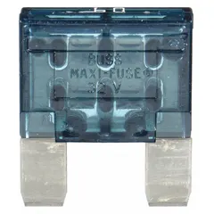 BUSSMANN MAX Series fast-acting fuse rated 60 A at 32 V DC. Standard-profile, non-indicating design for overcurrent protection in automotive electrical circuits, including vehicle power distribution and battery protection.