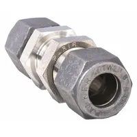 PARKER Compression Fitting Union: 1/2 in OD x 1/2 in OD Fitting Size, Compression x Compression (MPN 8-8 WBZ-SS)