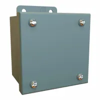 HAMMOND Electrical Enclosure: Steel, 4 in x 4 in x 3 in, NEMA 12/13, Solid Cover, Screw On (MPN 1414SCA)