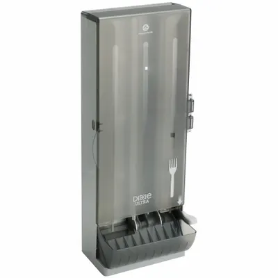 DIXIE Fork Dispenser: Series B, Lever, Wall, 24 3/4 in Ht, 8 3/4 in Dp - Series B Cutlery Dispensers